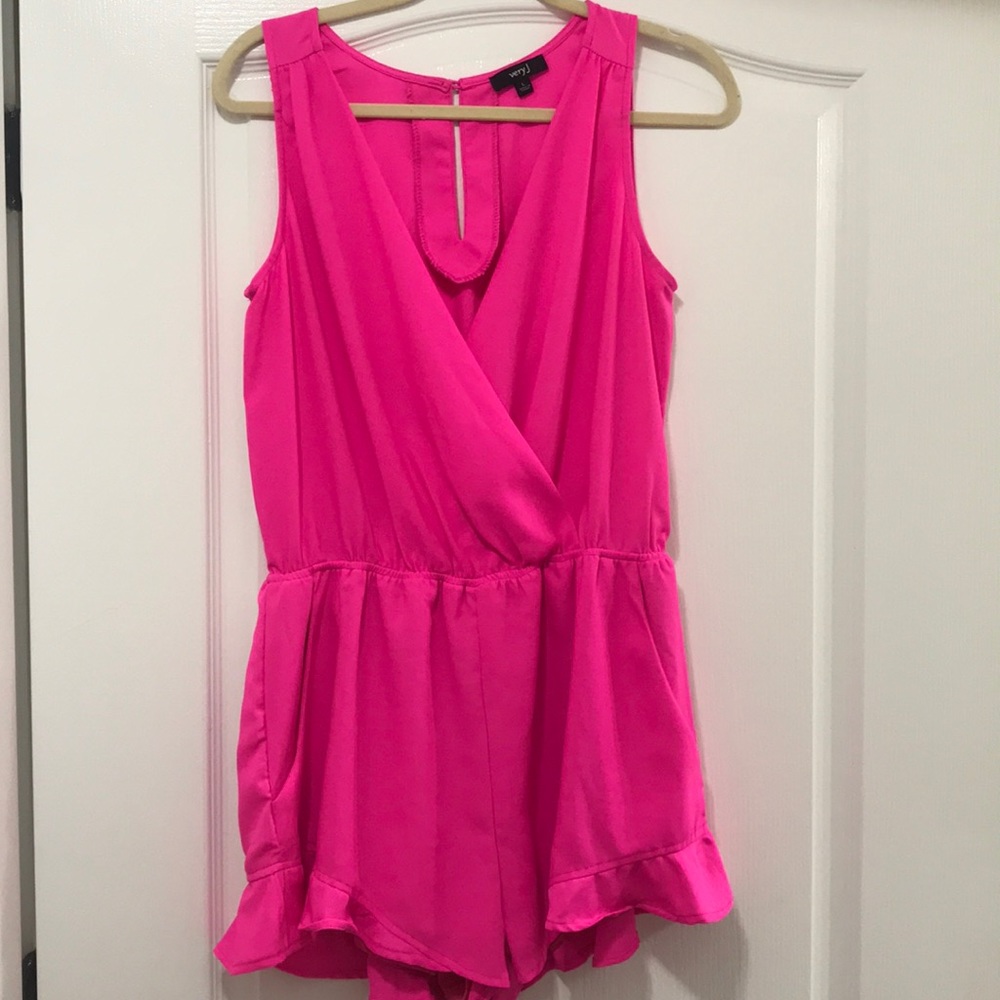 Hot Pink Ruffle Romper